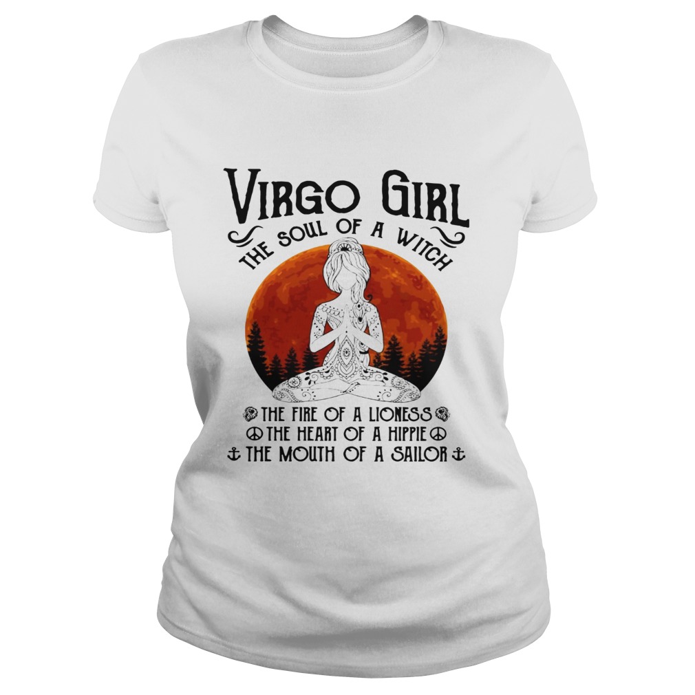 Virgo Girl Yoga the soul of the witch Lioness Hippie Sailor sunset Classic Ladies