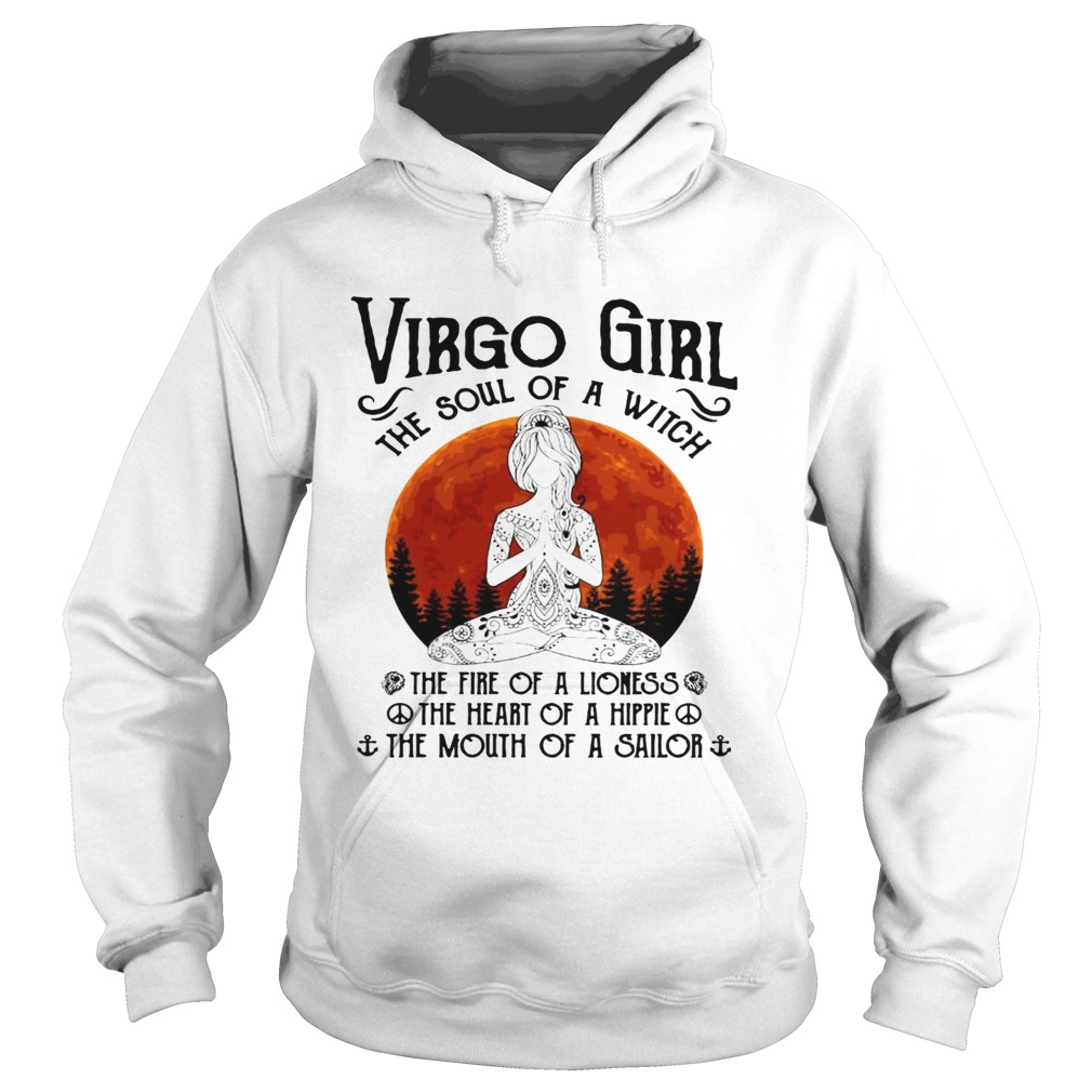 Virgo Girl Yoga the soul of the witch Lioness Hippie Sailor sunset Hoodie
