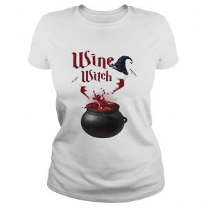Wine Witch Halloween Ladies Tee