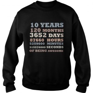 Years Old 10th Birthday Vintage Retro T Shirt 120 Months SweatShirt