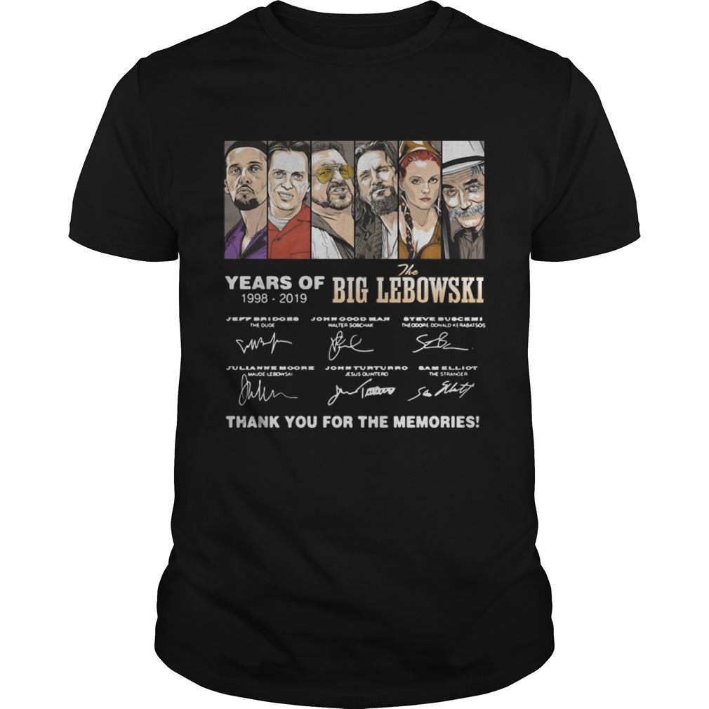 Years of The Big Lebowski 19982019 signatures shirt - Trend Tee Shirts ...