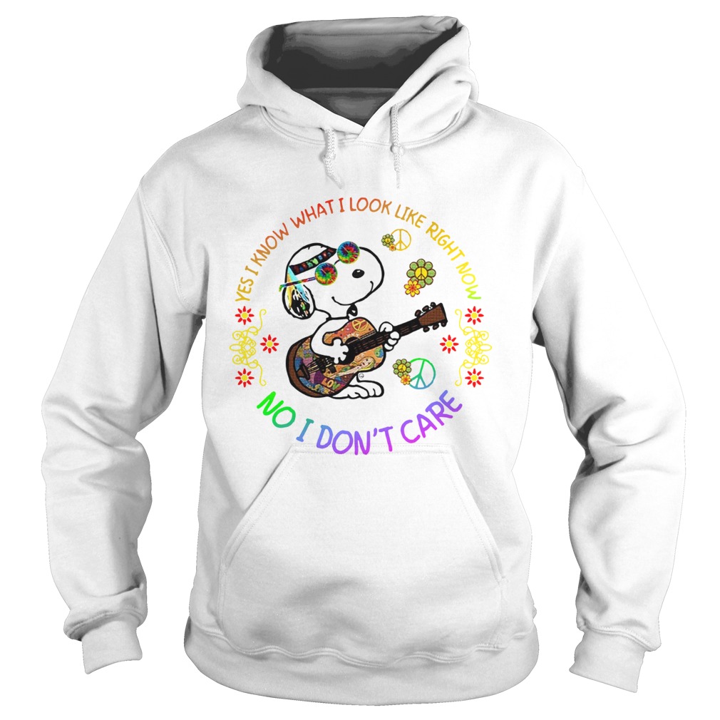 Yes I know what I look like right now no I dont care Snoopy hippie Hoodie