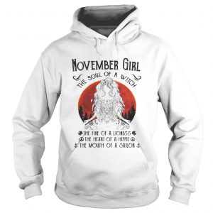 Yoga november girl the soul of a witch the fire of a lioness Hoodie