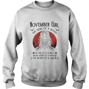 Yoga november girl the soul of a witch the fire of a lioness Sweatshirt