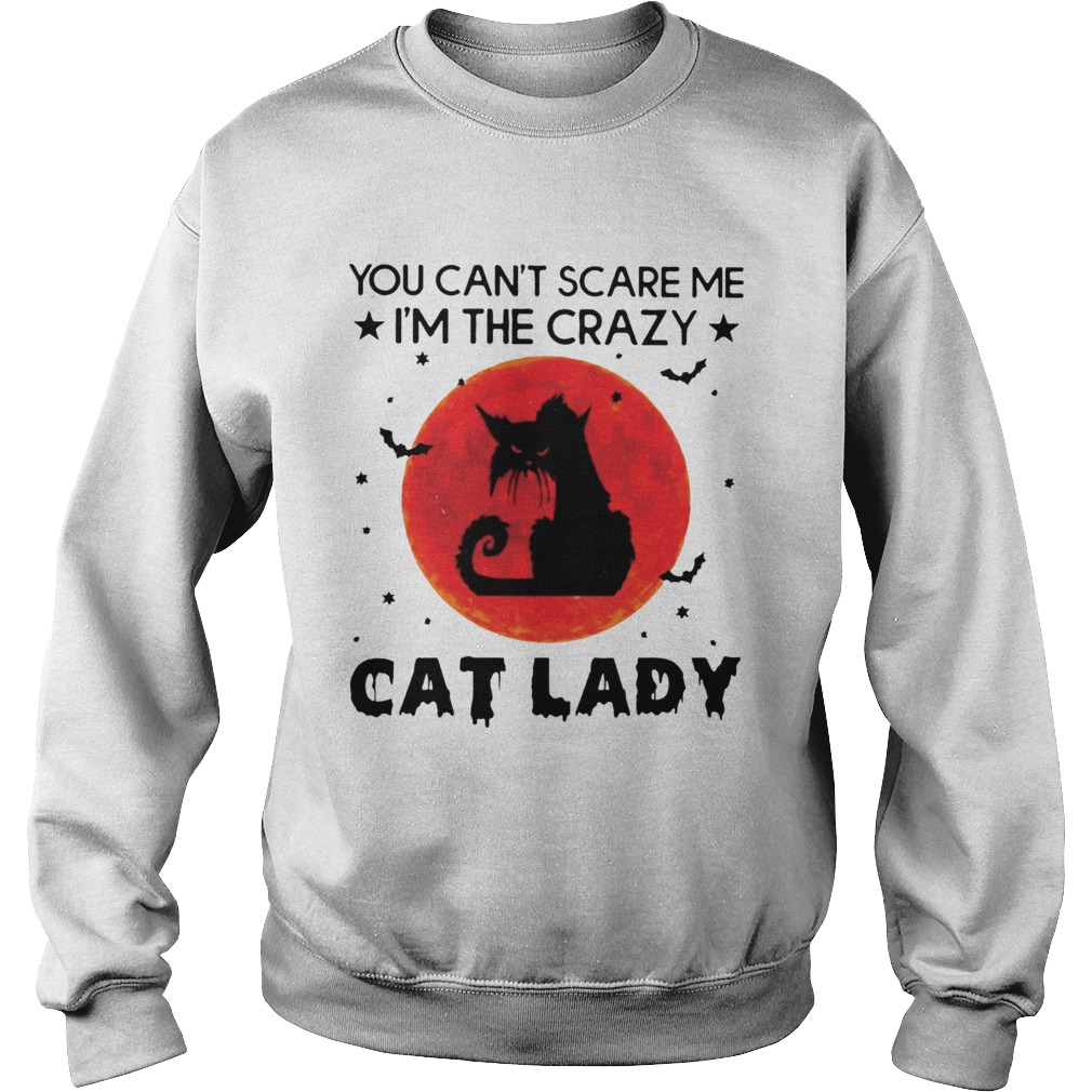 You Cant Scare Me Im The Crazy Cat Lady Halloween T Sweatshirt