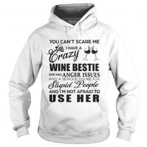 You cant scare me I have a crazy wine bestie she has anger issues and a serious dislike for stupid Hoodie
