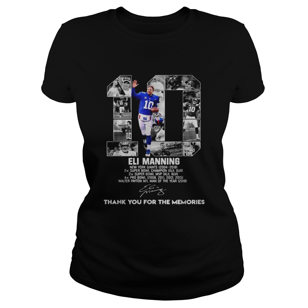 10 Eli Manning thank you for the memories Classic Ladies