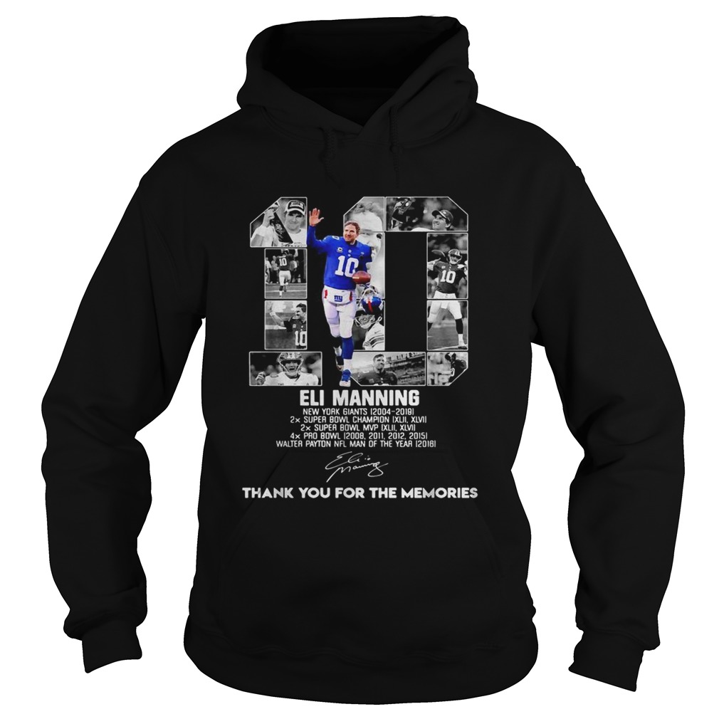 10 Eli Manning thank you for the memories Hoodie