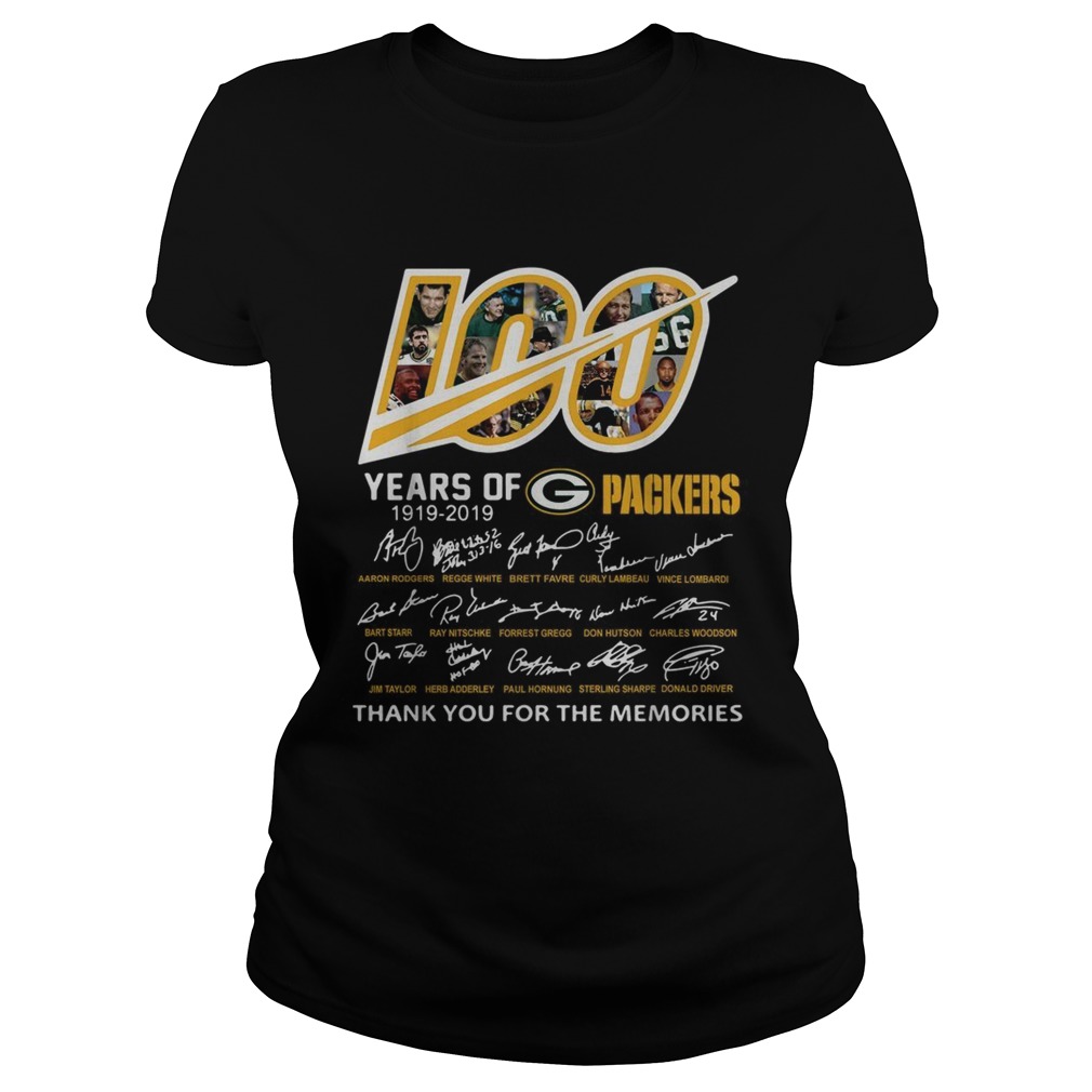 100 Years of Green Bay Packers 19192019 signatures Classic Ladies