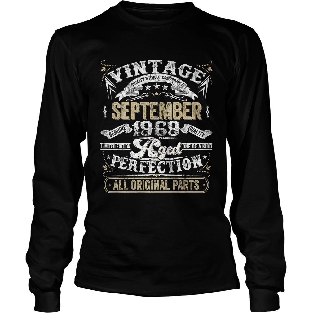 1568288124Classic 50th birthday gift Men women Vintage September 1969 T-Shirt LongSleeve