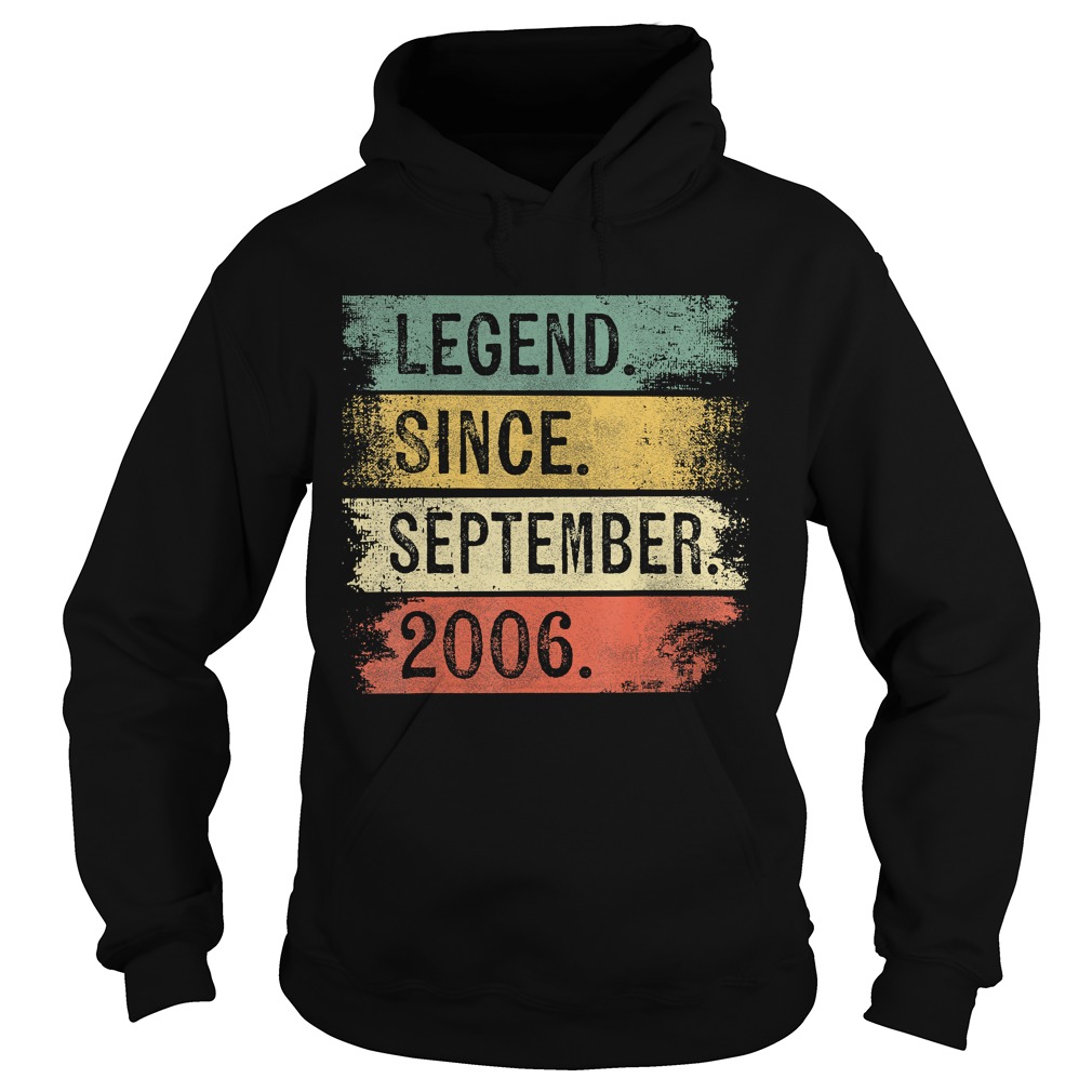 1568289014Legend Since September 2006 13th Birthday Gifts 13 Year Old T-Shirt Hoodie