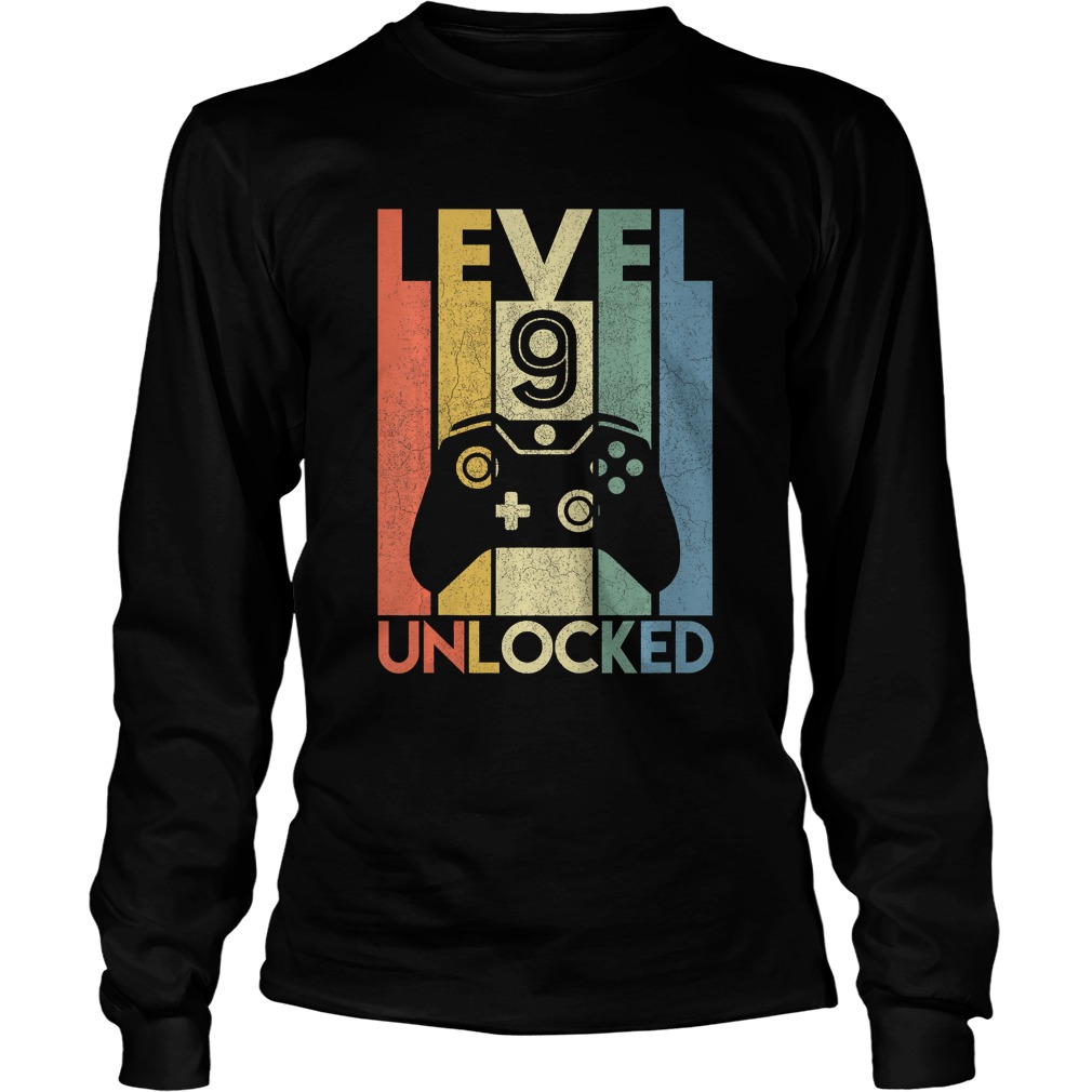 1568377217Funny Video Gamer 9th Birthday Gift T-Shirt LongSleeve