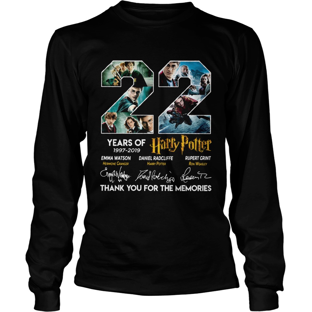 22 years of 1997 2019 Harry Potter thank you for the memories LongSleeve