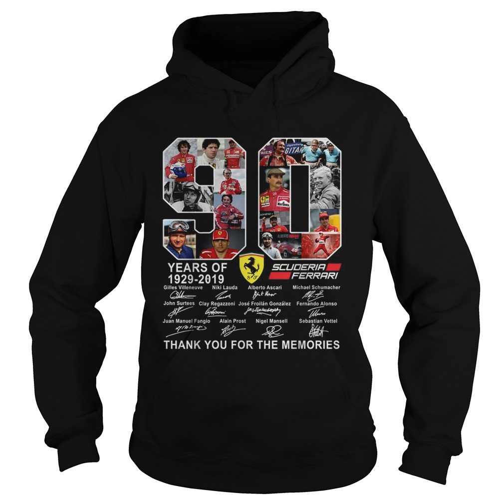 90 years of Scuderia Ferrari thank you for the memories Hoodie
