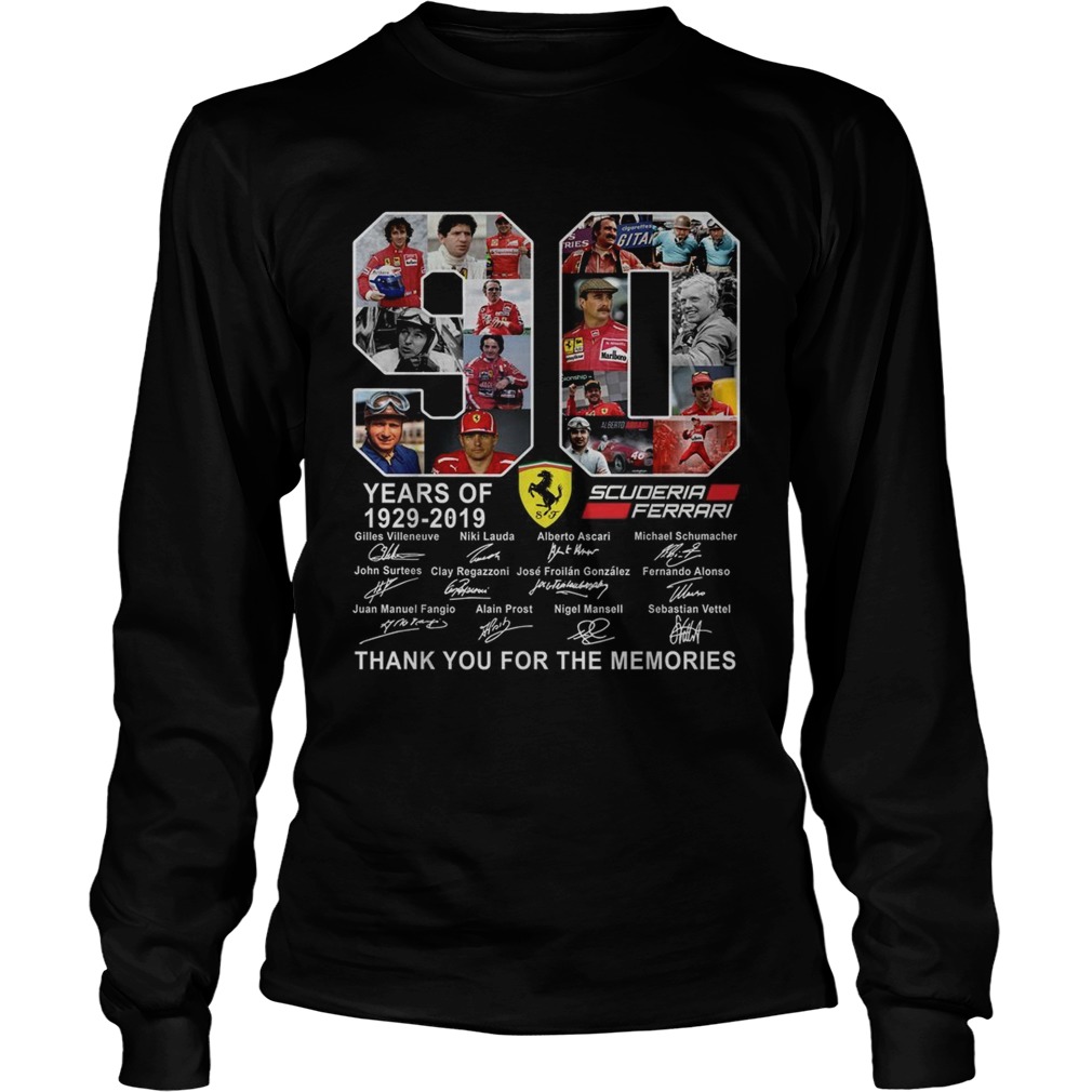 90 years of Scuderia Ferrari thank you for the memories LongSleeve