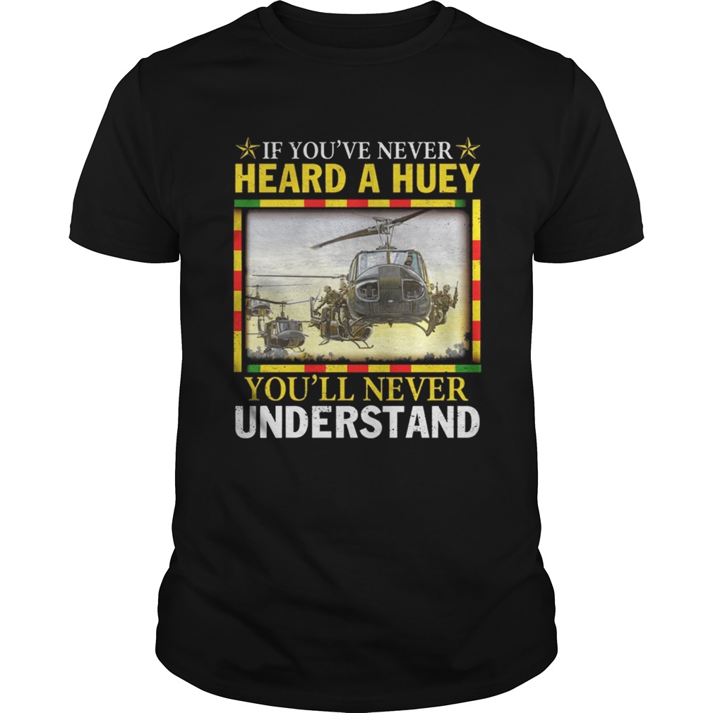 Air Force If youve never heard a huey youll never understand shirt