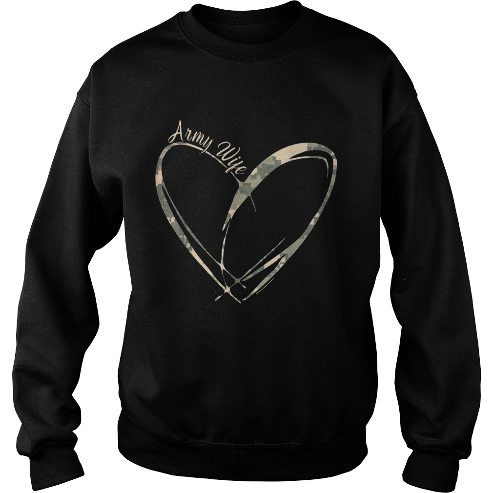 Army Wife Heart Ts Sweatshirt