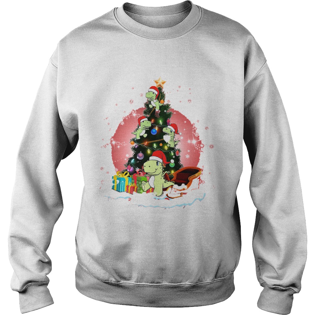 Baby Dinosaur Christmas Tree Sweatshirt
