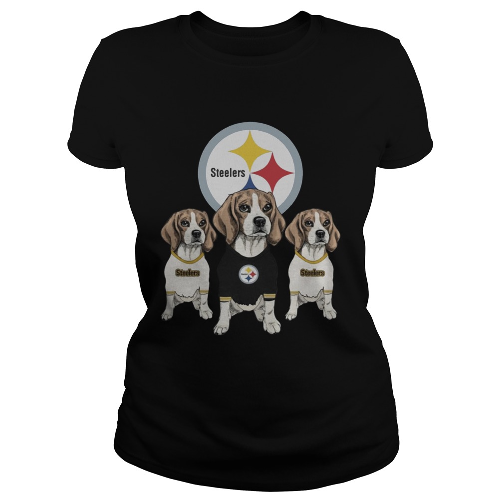 Beagle Pittsburgh Steelers Shirt Classic Ladies