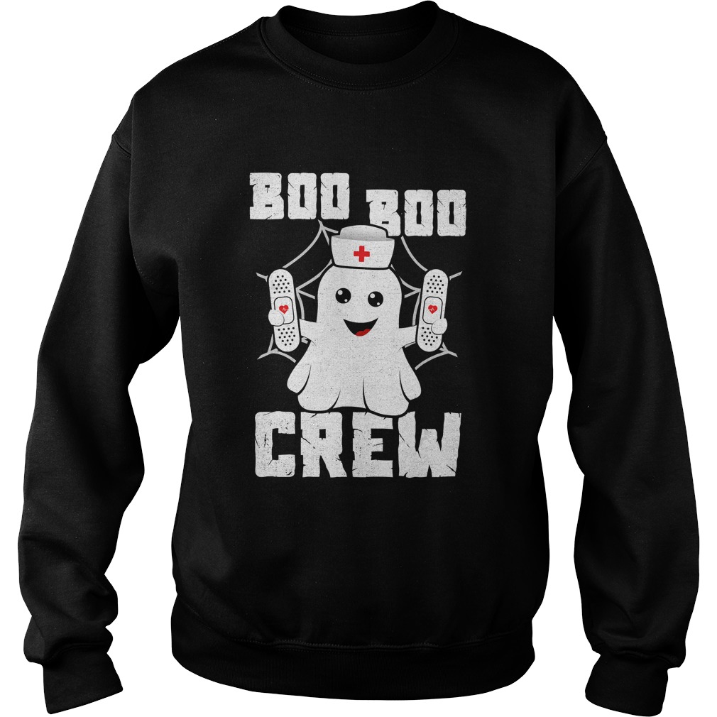 Boo Boo Crew Shirt Ghost Nurse Costume Girls Funny Halloween TShirt Sweatshirt