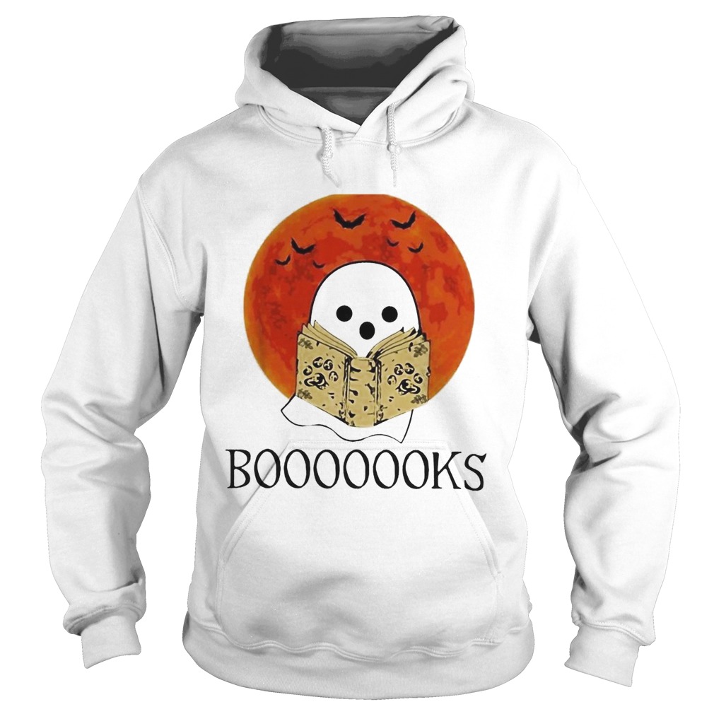 Booooks Ghost reading books Halloween Hoodie