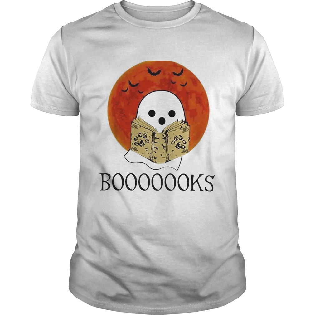 Booooks Ghost reading books Halloween shirt