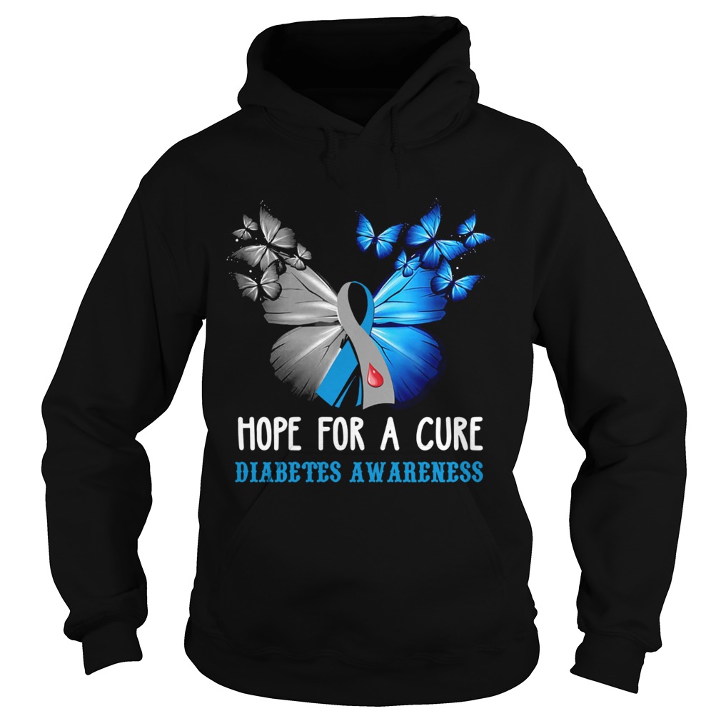 Butterfly hope for a cure diabetes awareness Hoodie