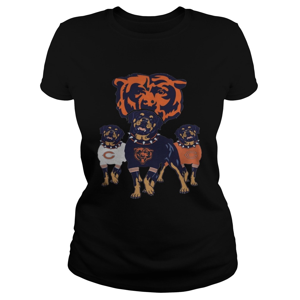 Chicago Bears Rottweiler Dog Shirt Classic Ladies