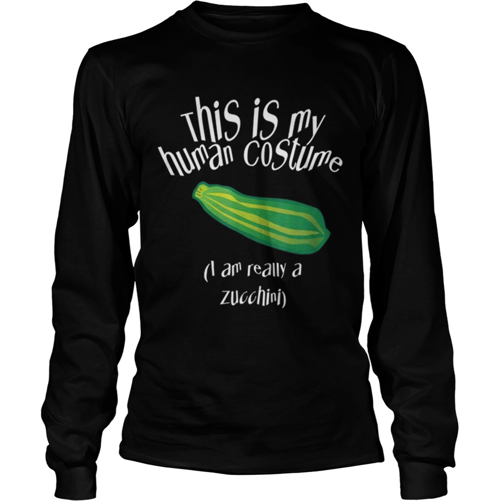 Cute Zucchini Halloween Easy Lazy Costume Scary Party LongSleeve