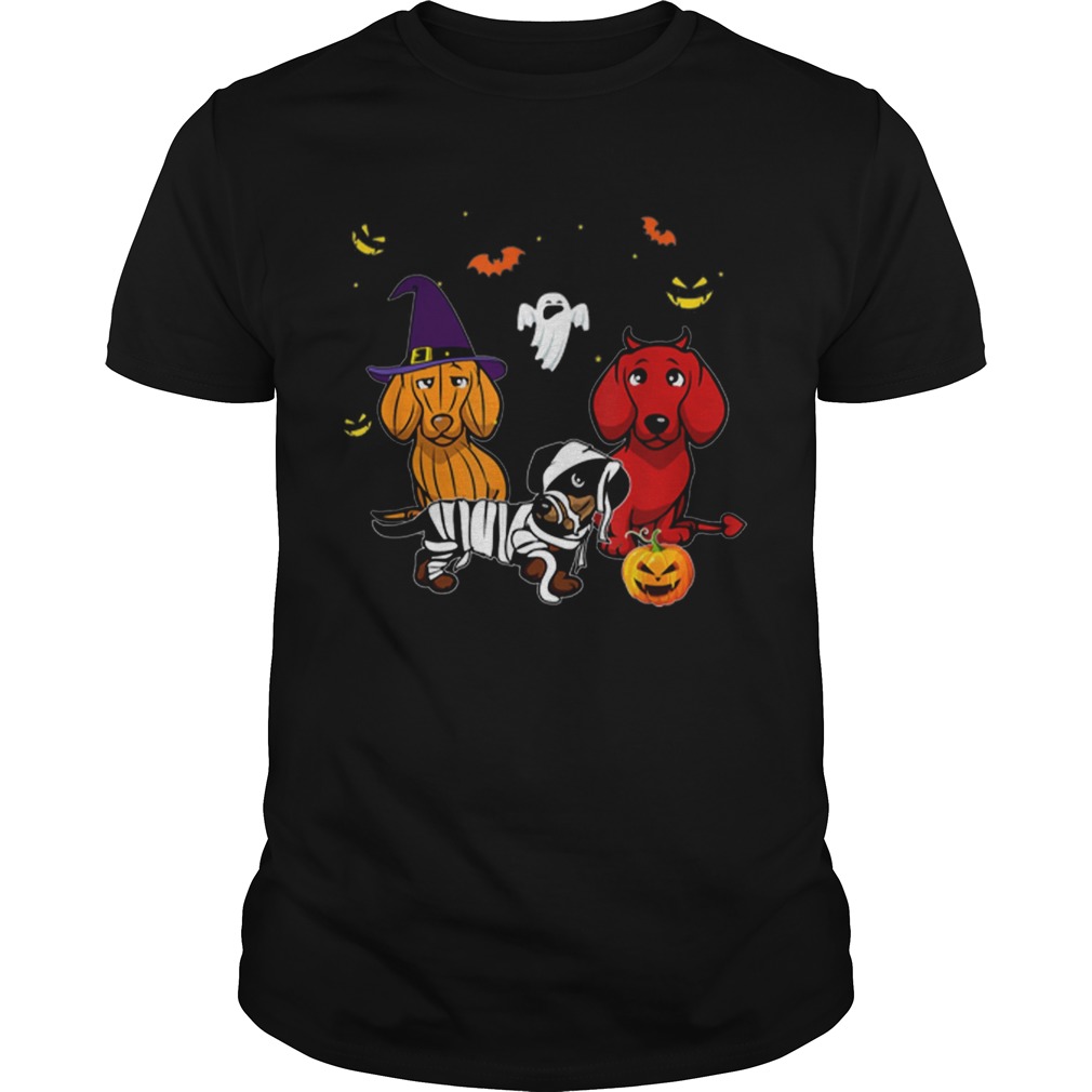Dachshund Doxie Witch Devil Pumpkin Halloween shirt