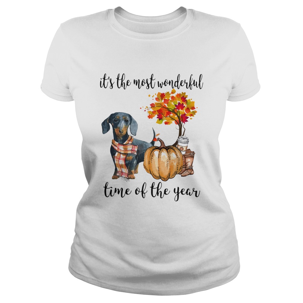 Dachshund pumpkin Its the most wonderful time of the year Classic Ladies