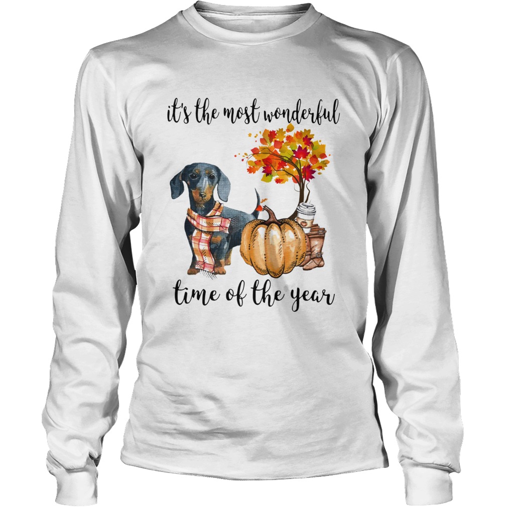 Dachshund pumpkin Its the most wonderful time of the year LongSleeve