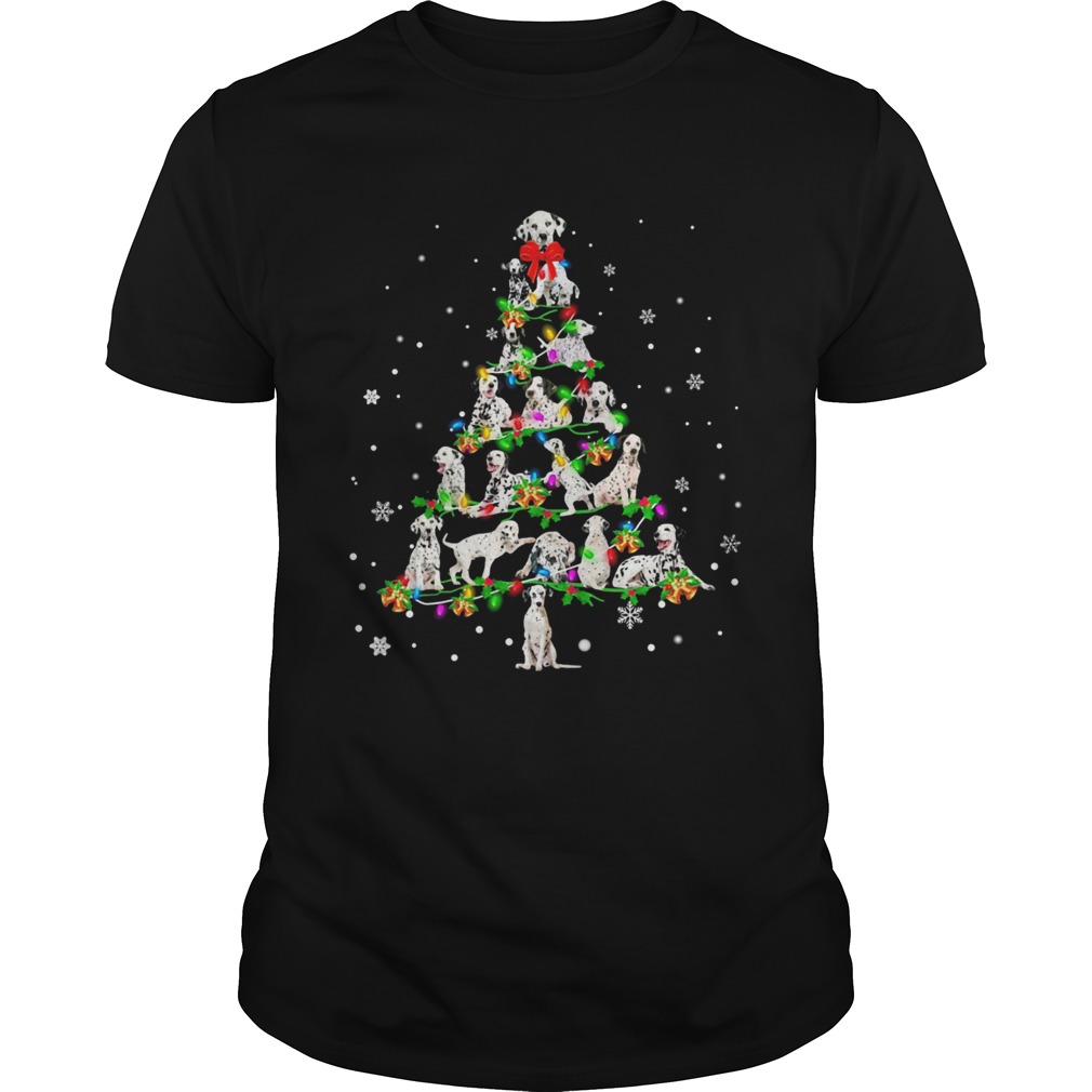 Dalmatian Light Christmas tree shirt
