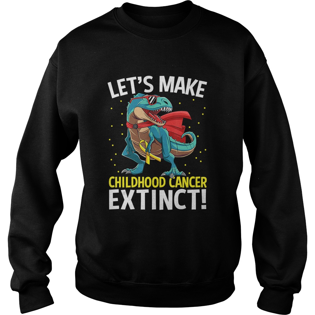 Dinosaur TRex Childhood Cancer Awareness Warrior Gift Shirt Sweatshirt