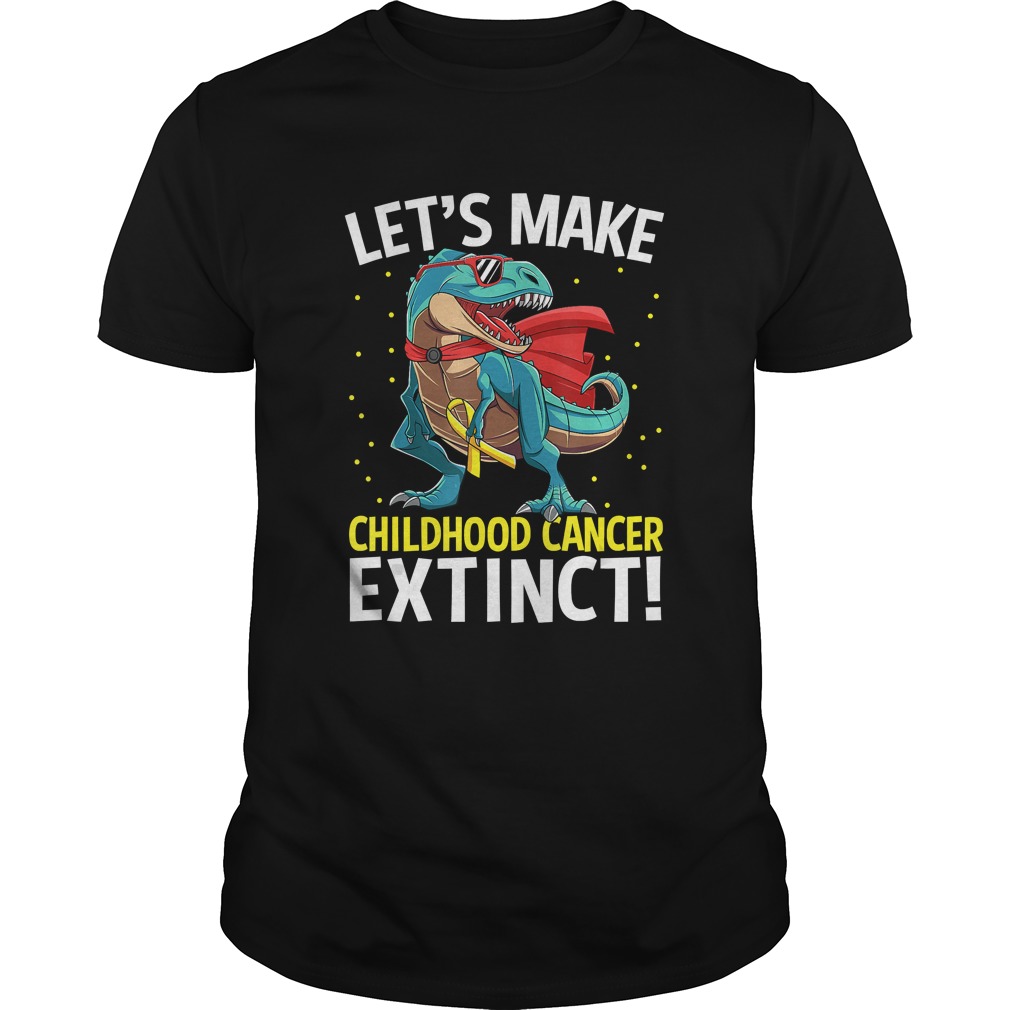 Dinosaur TRex Childhood Cancer Awareness Warrior Gift Shirt
