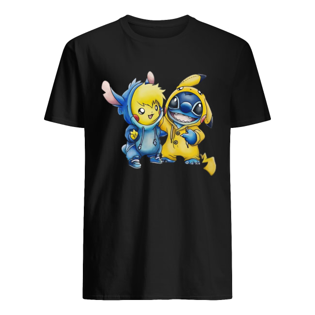Disney Lilo Stitch Drawing Pikachu Pokemon shirt