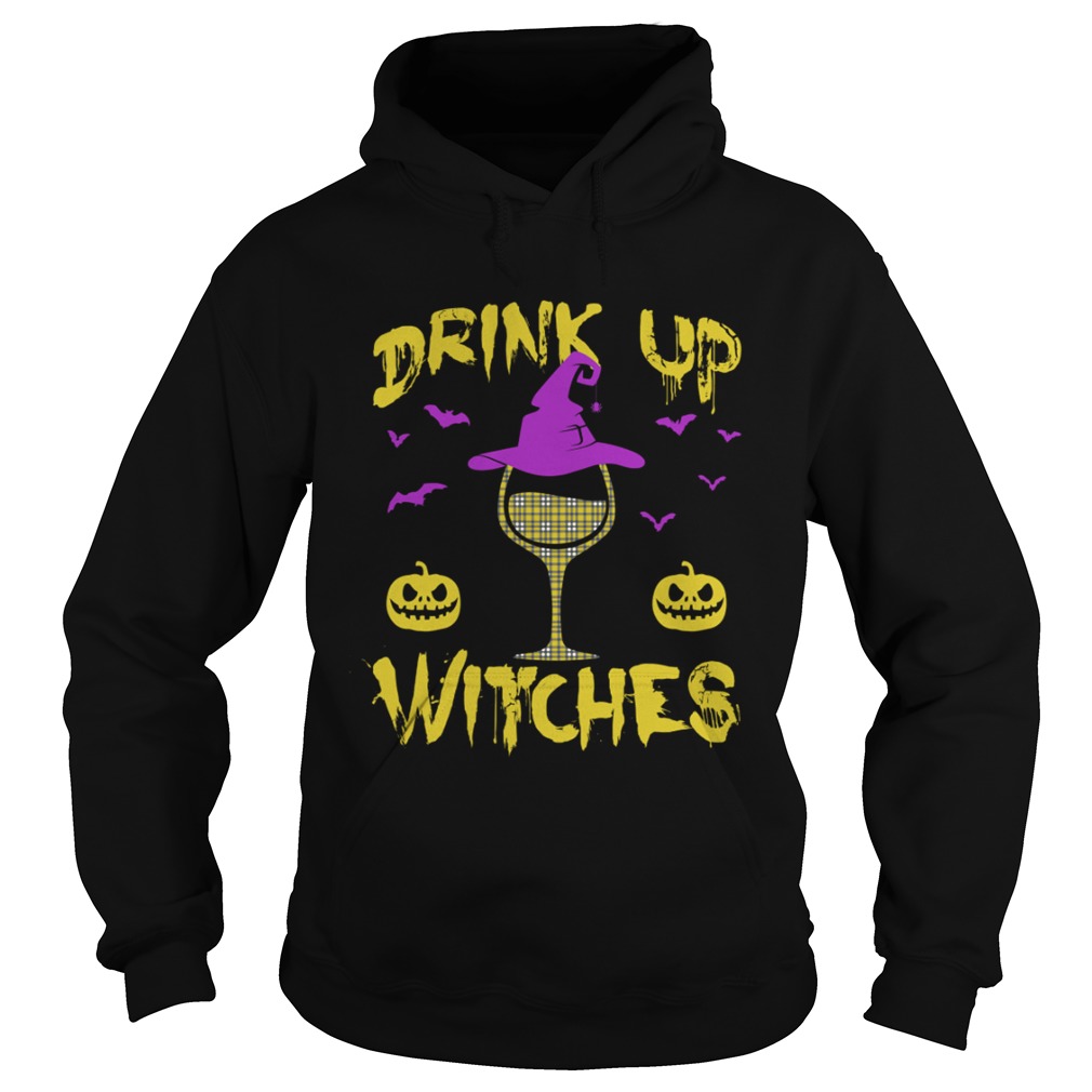 Drink Up Witches Happy Halloween Wine Drinking Women Shirt Hoodie
