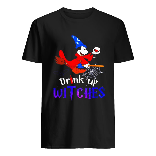 Drink up Witches Mickey Mouse wine Halloween shirt