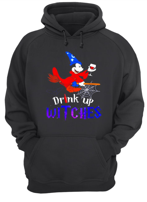 Drink up Witches Mickey Mouse wine Halloween Unisex Hoodie