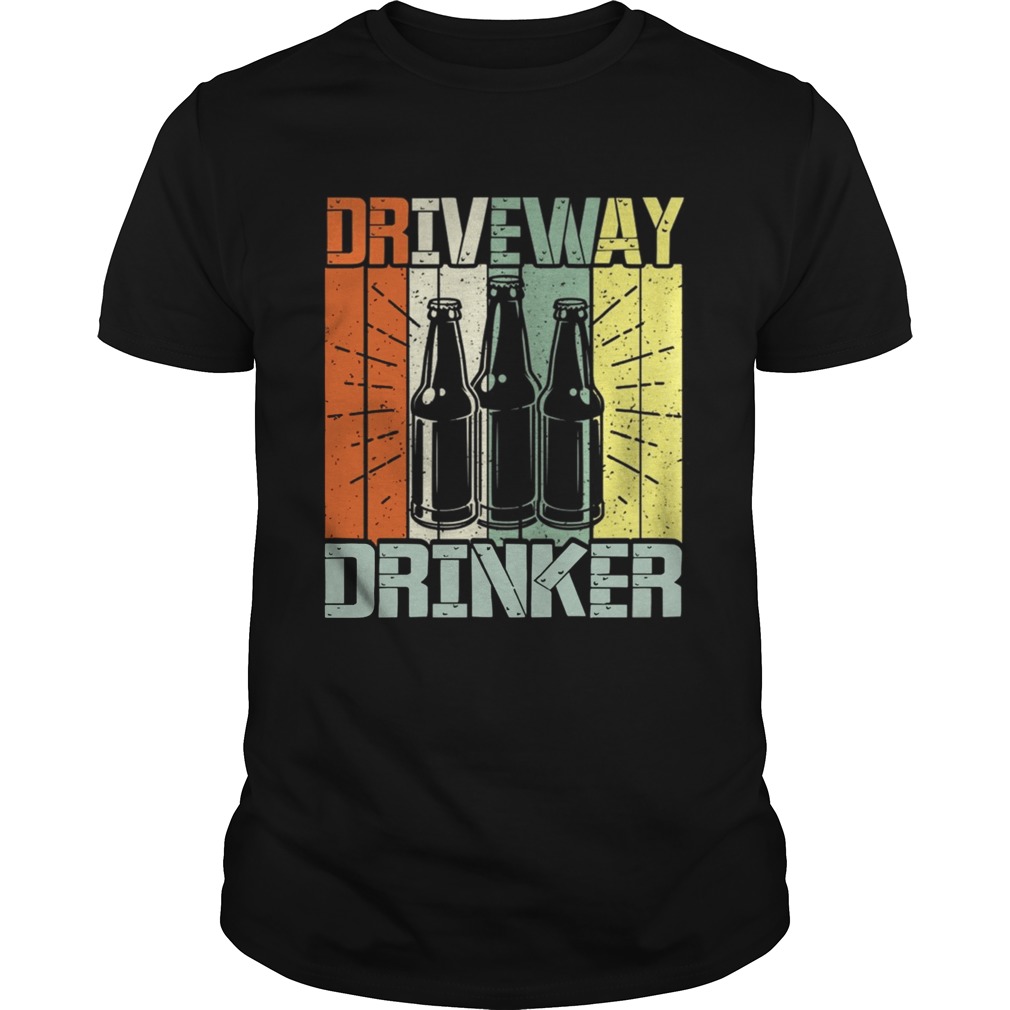 Driveway Drinker Retro Vintage Drinking Beer TShirt