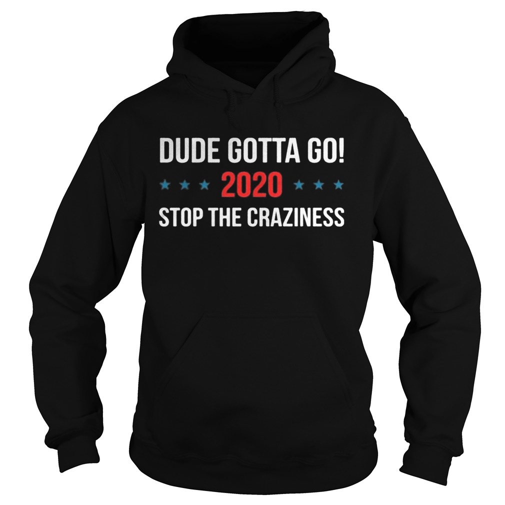 Dude gotta go 2020 stop the Craziness Hoodie