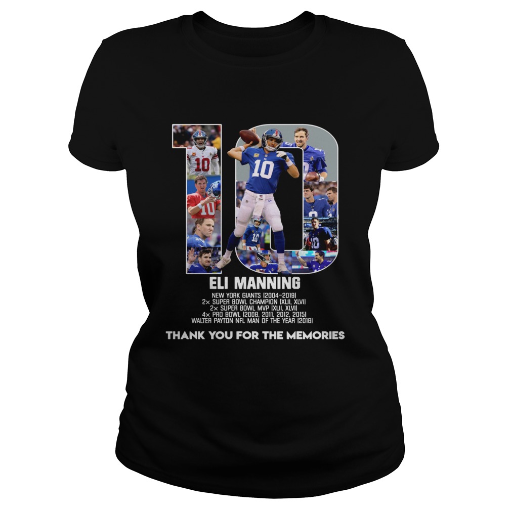 Eli Manning 10 New York Giants thank for the memories Classic Ladies