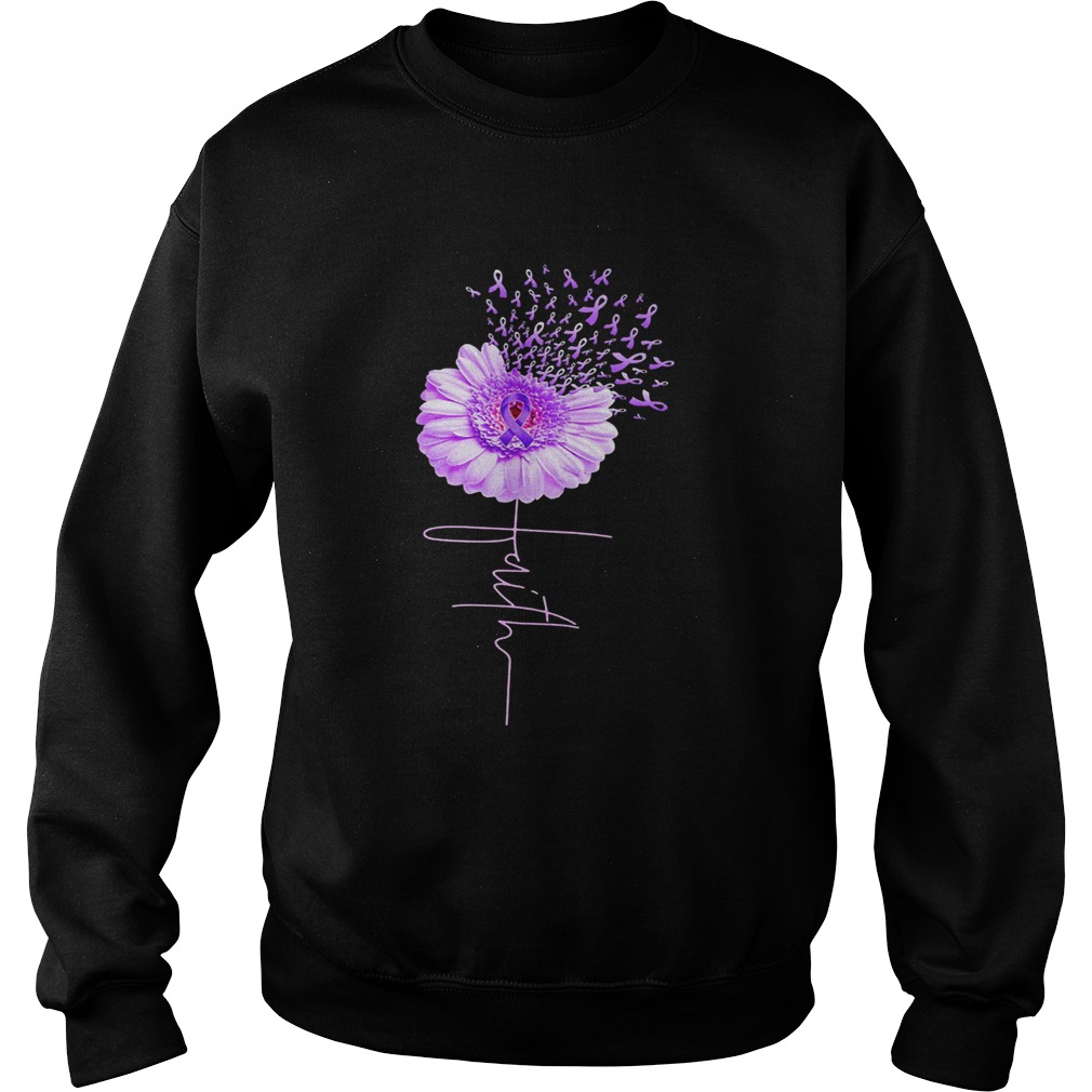 End Alzheimer awareness faith flower Sweatshirt