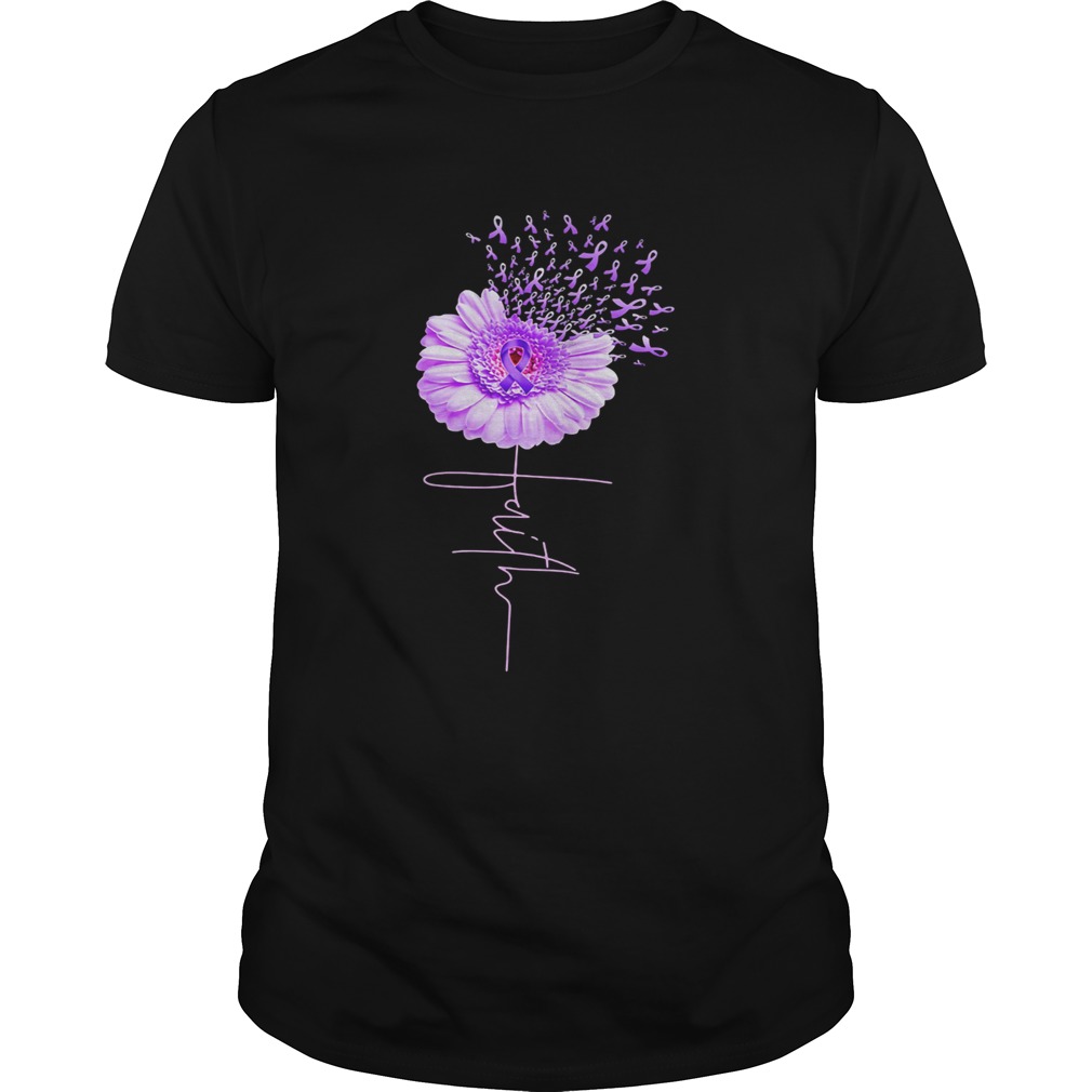End Alzheimer awareness faith flower shirt