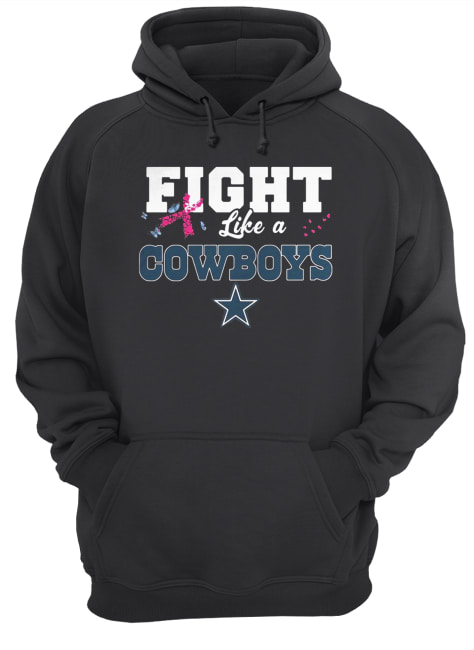 Fight like a Cowboys breast cancer Unisex Hoodie