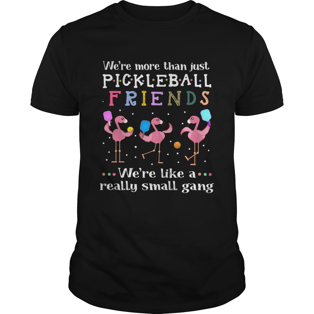 Flamingos were more than just pickleball Friends were like a really small gang shirt