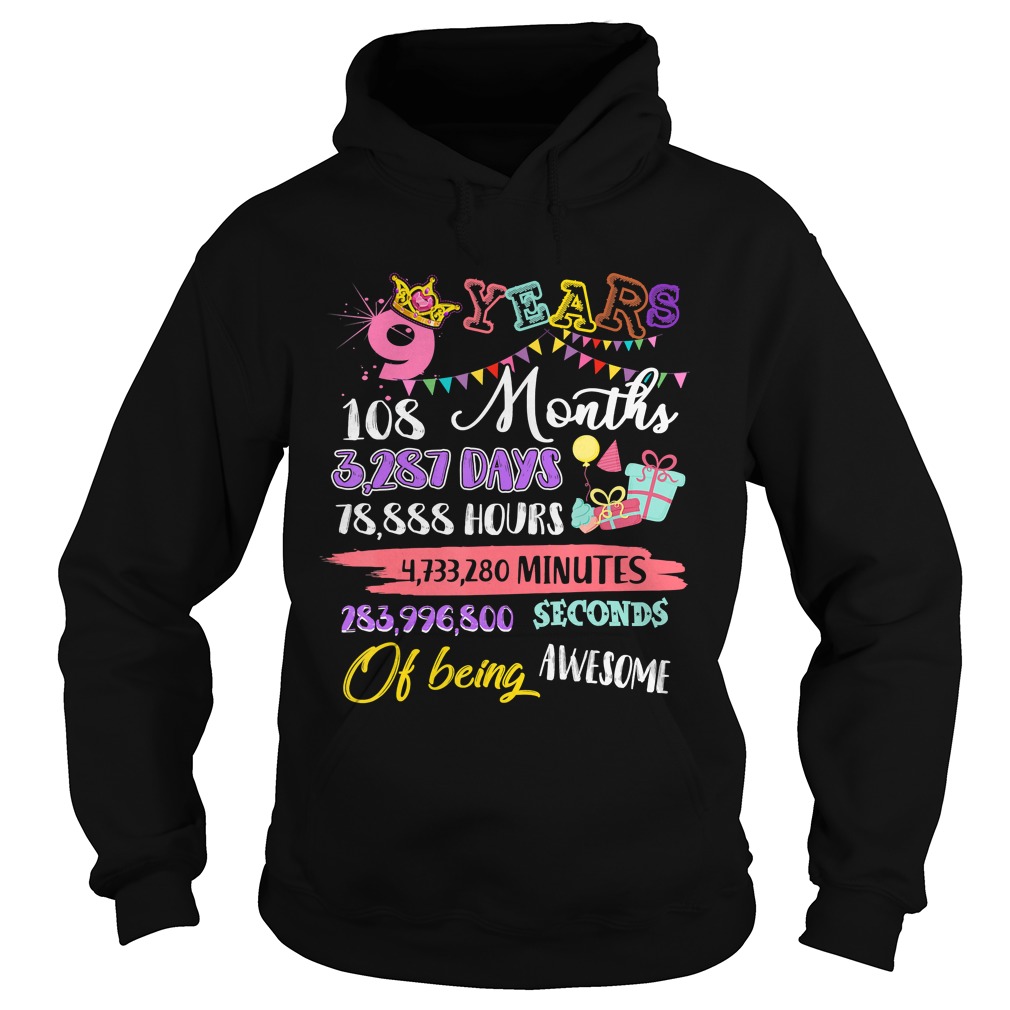 For Girls 9 Years Old Being Awesome Gift TShirt Hoodie