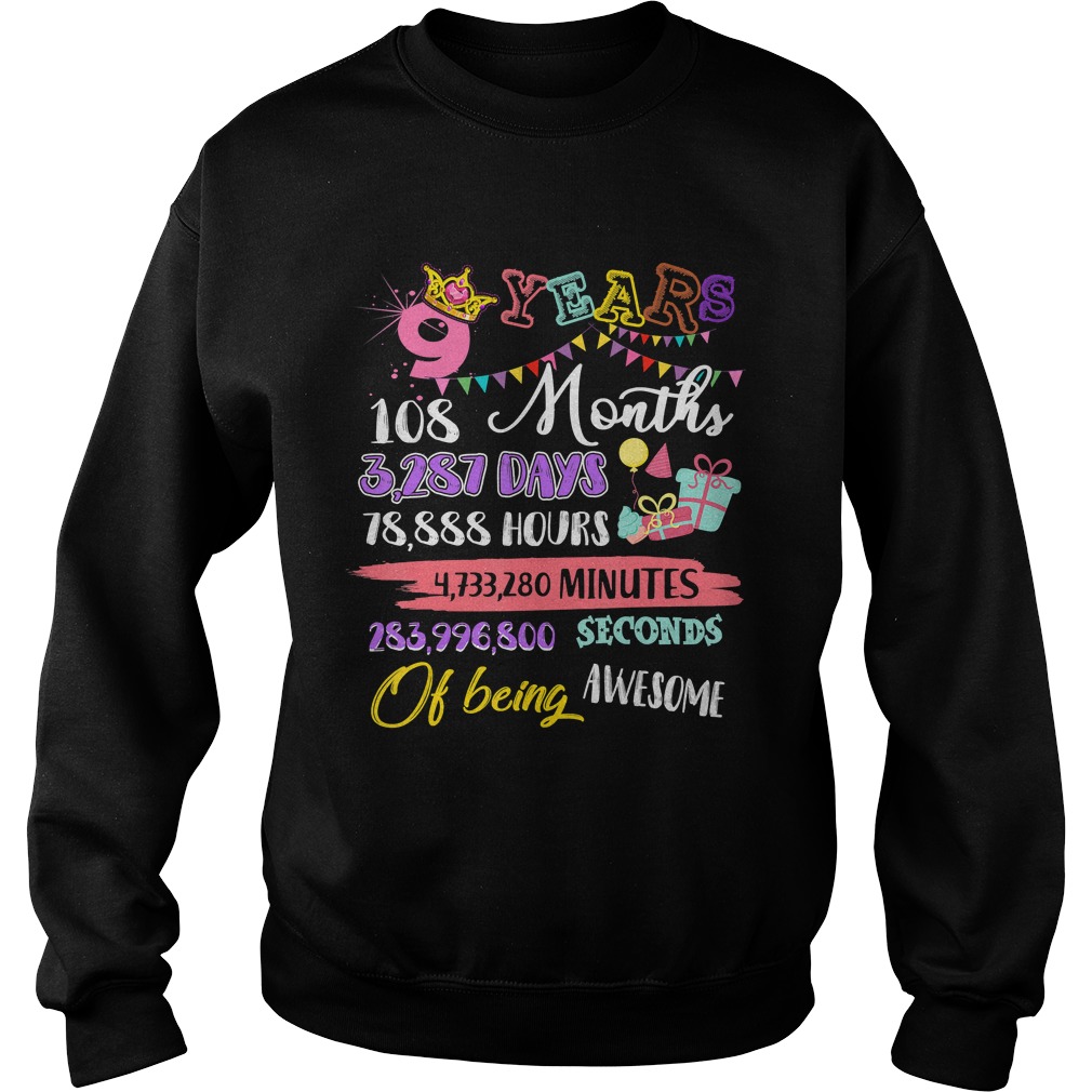 For Girls 9 Years Old Being Awesome Gift TShirt Sweatshirt