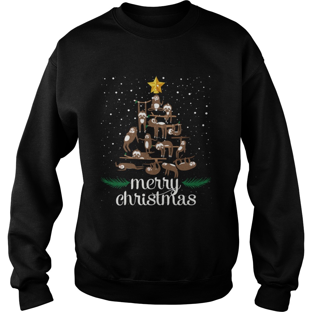 Funny Sloth Christmas Pine Tree Merry Christmas TShirt Sweatshirt