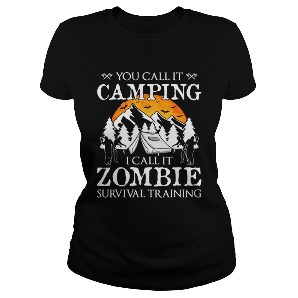 Funny Zombie Survival Training Camping Halloween Costume Gift Classic Ladies